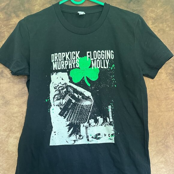 Black Dropkick Murphys Flogging Molly 2018 TShirt American Apparel Size Large - Picture 1 of 2
